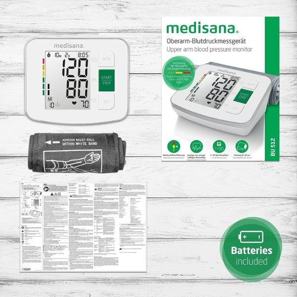 Máy đo huyết áp bắp tay Medisana BU512 bộ nhớ 2 người 90 kết quả
