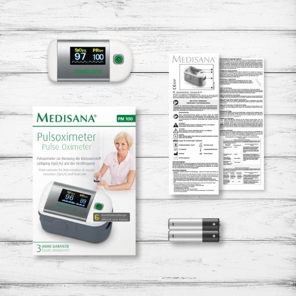 Máy đo nồng độ oxy Medisana PM100 màn hình Oled, 6 chế độ xem