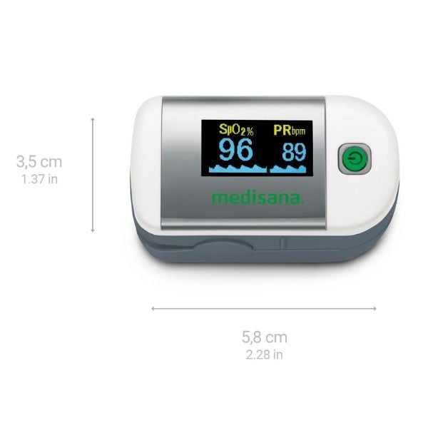 Máy đo nồng độ oxy Medisana PM100 màn hình Oled, 6 chế độ xem