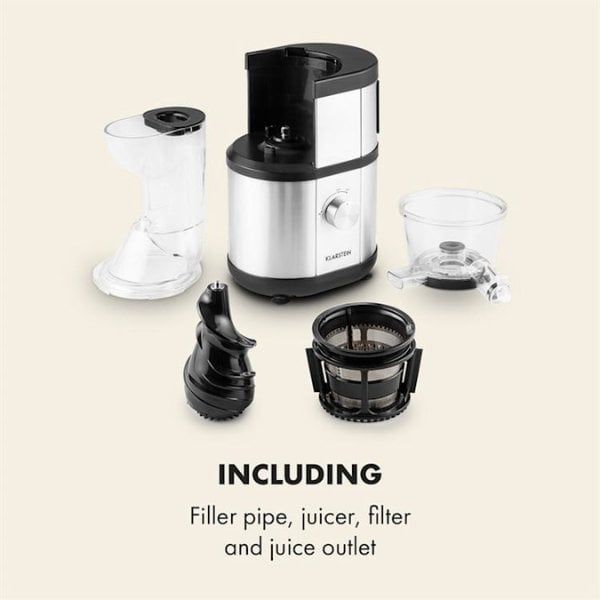 Máy Ép Chậm Klarstein Fruitberry Slow Juicer 400W chỉ khởi động khi lắp đúng cách