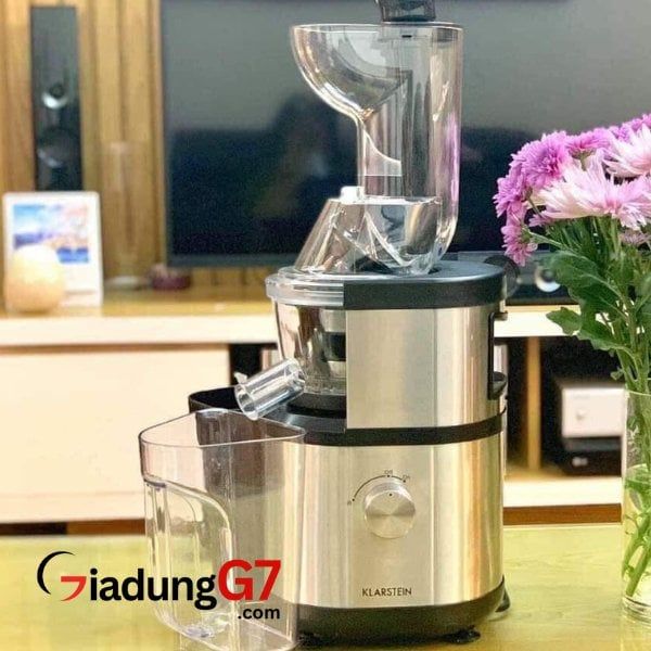 Máy Ép Chậm Klarstein Fruitberry Slow Juicer 400W có Đầu ra riêng biệt của nước trái cây và bã ép (bã đậu)