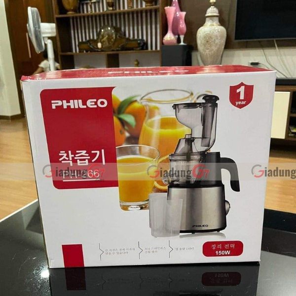 Máy ép chậm Phileo PH-366 - Hàn Quốc miệng to ép miếng lớn 1000ml