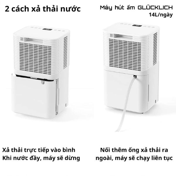 Máy hút ẩm Glucklich 14 lít /ngày phòng 30m