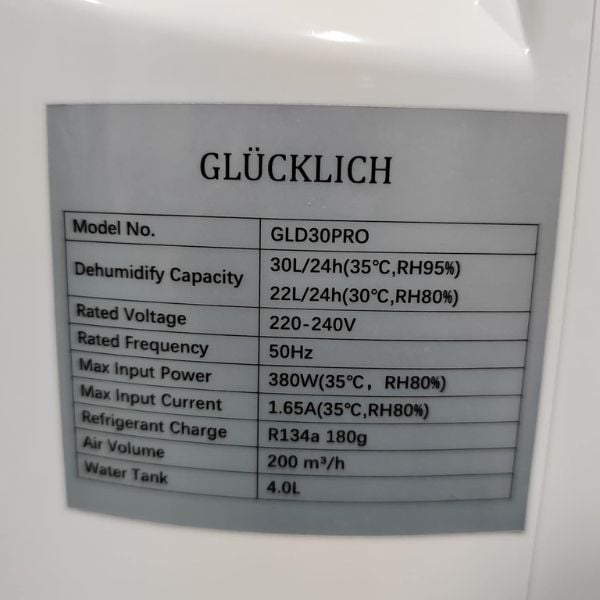 Máy hút ẩm Glucklich GLD30 PRO 30L/ngày