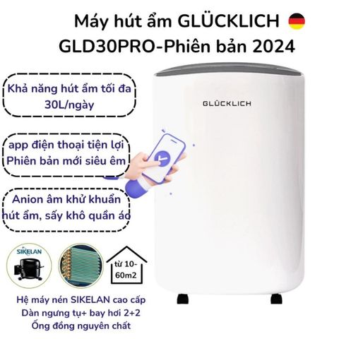 Máy hút ẩm Glucklich GLD30 PRO 30L/ngày 2024