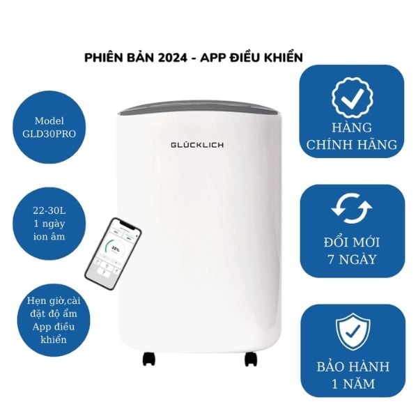 Máy hút ẩm Glucklich GLD30 PRO 30L/ngày