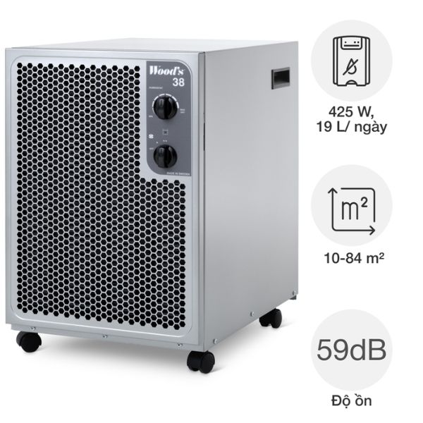 Máy hút ẩm Wood’s SW-38FX Silent - Made in Sweden