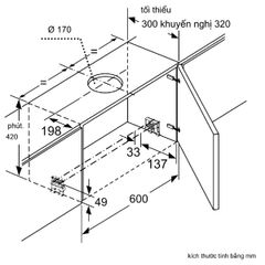  Máy hút mùi âm tủ Bosch DFR067A52 Series 4 