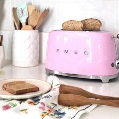  Máy nướng bánh mì Smeg TSF02PKEU màu hồng 2 khe 