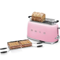  Máy nướng bánh mì Smeg TSF02PKEU màu hồng 2 khe 