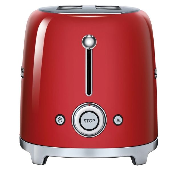 Máy nướng bánh mì Smeg TSF02RDEU màu đỏ 2 khe nướng