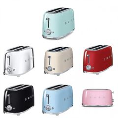  Máy nướng bánh mì Smeg TSF02RDEU màu đỏ 2 khe 
