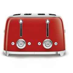  Máy nướng bánh mì Smeg TSF03RDEU màu đỏ 4 khe 