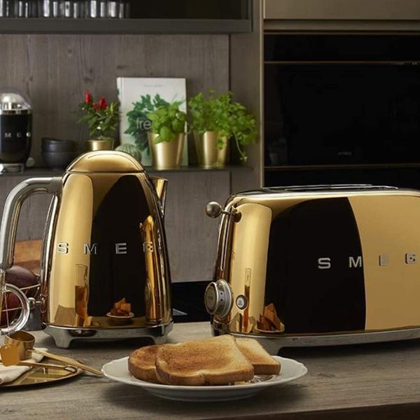 Máy nướng bánh mỳ Smeg TSF01GOEU màu vàng 2 lát