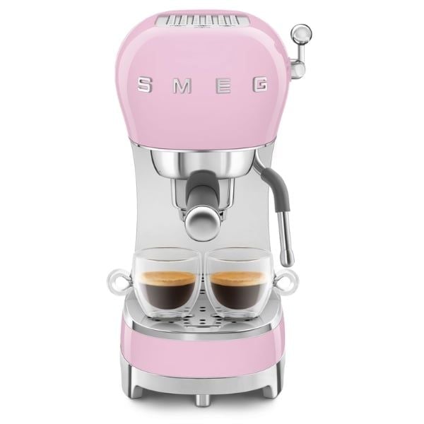 Máy pha cà phê Smeg ECF02PKEU màu hồng - Made in Italy