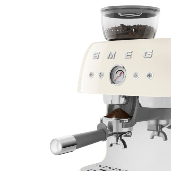 Máy pha cà phê thủ công Espresso Smeg EGF03CREU kèm xay hạt màu kem