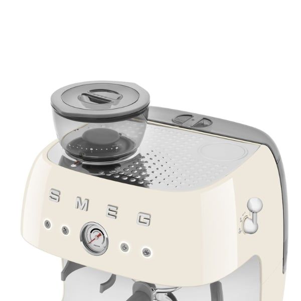 Máy pha cà phê thủ công Espresso Smeg EGF03CREU kèm xay hạt màu kem