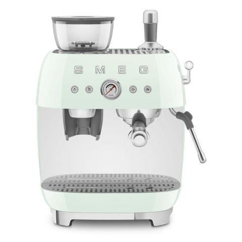 Máy pha cà phê thủ công Espresso Smeg EGF03PGEU kèm xay hạt xanh mint