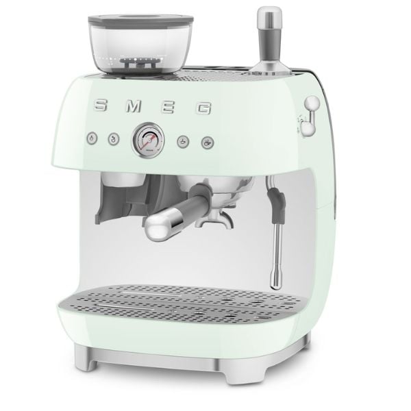 Máy pha cà phê thủ công Espresso Smeg EGF03PGEU kèm xay hạt xanh mint