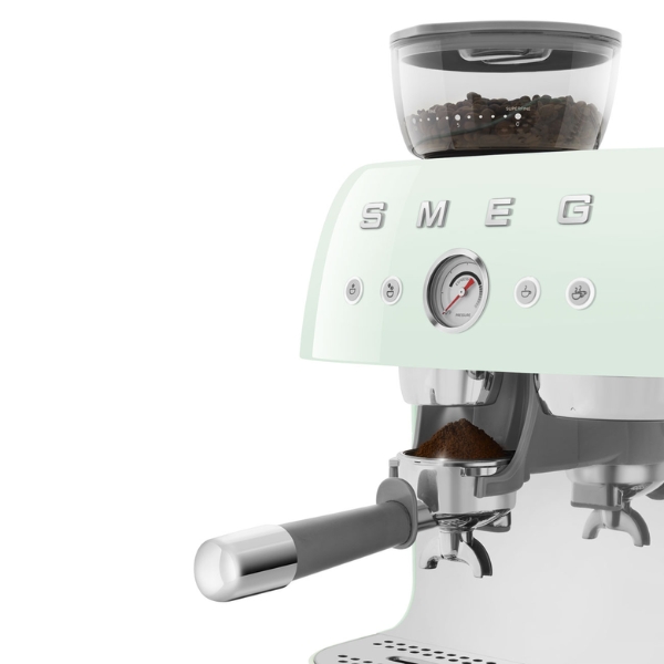 Máy pha cà phê thủ công Espresso Smeg EGF03PGEU kèm xay hạt xanh mint