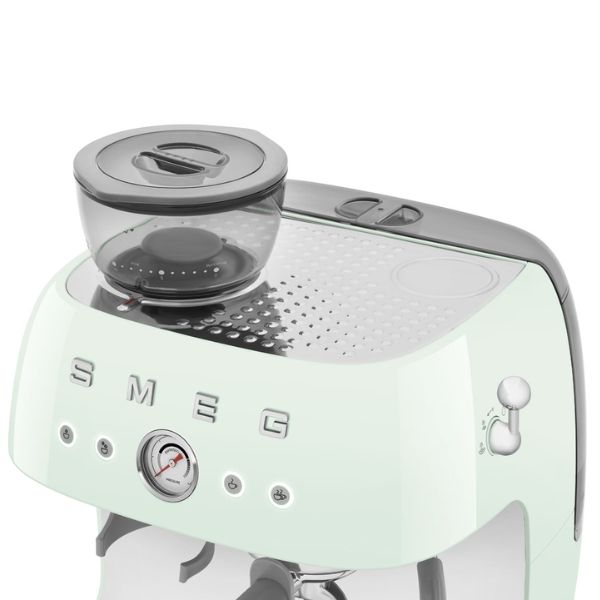 Máy pha cà phê thủ công Espresso Smeg EGF03PGEU kèm xay hạt xanh mint