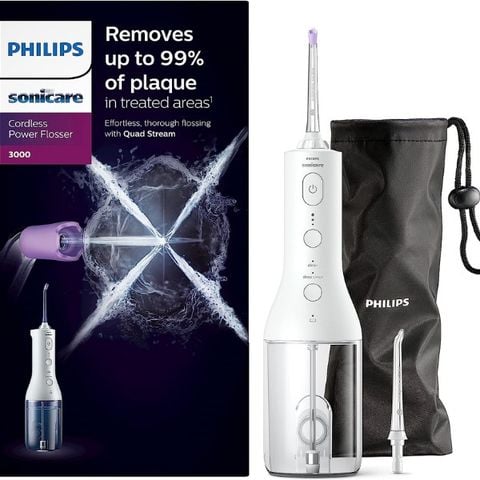 Máy tăm nước Philips HX3806/31 màu trắng