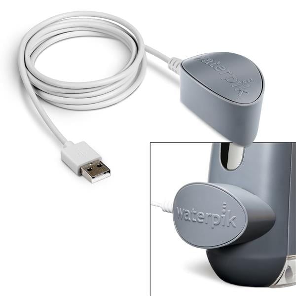 Máy tăm nước Waterpik WP587 / WP-587 màu xám cầm tay sạc USB từ tính