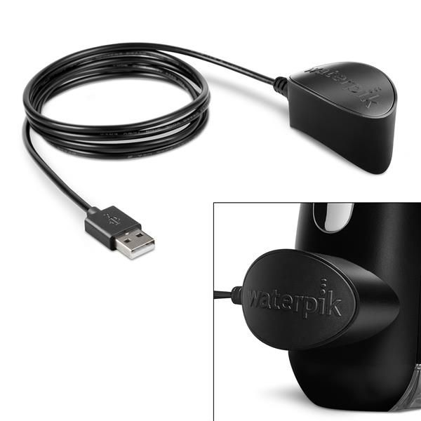 Máy tăm nước Waterpik WP582 / WP-582 màu đen cầm tay sạc USB từ tính