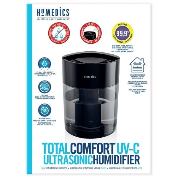 Máy tạo độ ẩm Homedics UHE-CMTF45 dung tích 2.75l công nghệ siêu âm