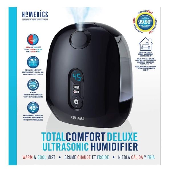 Máy tạo độ ẩm Homedics UHEWM130-BK 3.8L công nghệ siêu âm