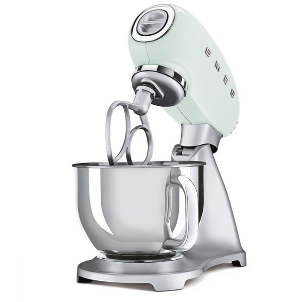 Máy trộn bột Smeg SMF02PGEU xanh mint, thương hiệu Ý với 10 tốc độ trộn