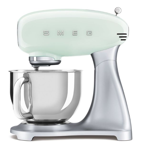 Máy trộn bột Smeg SMF02PGEU xanh mint, thương hiệu Ý với 10 tốc độ trộn