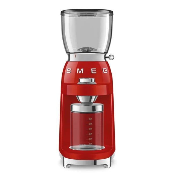 Máy xay cà phê Smeg CGF11RDEU màu đỏ với 3 chế độ xay