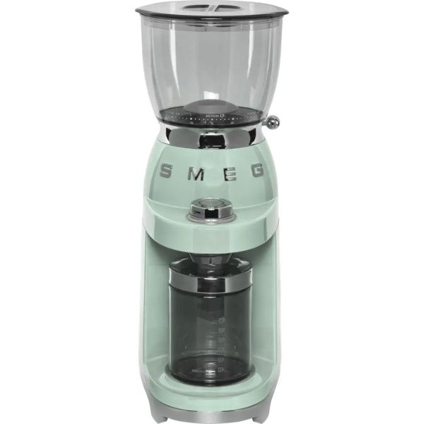 Máy xay cà phê Smeg CGF11PGEU màu xanh mint với 3 chế độ xay