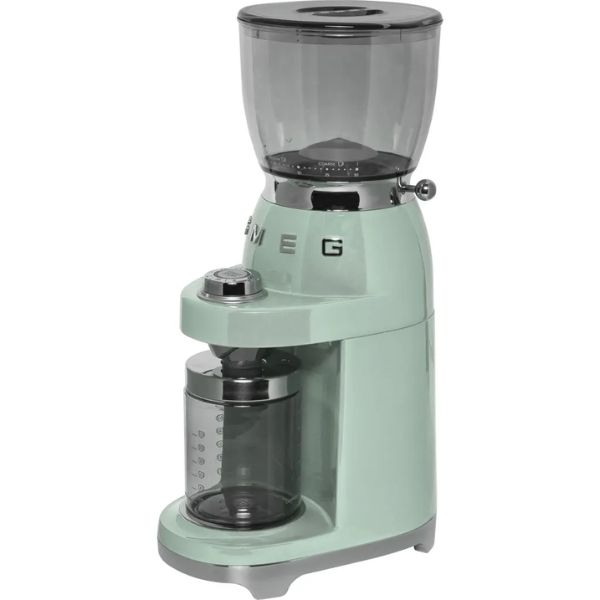 Máy xay cà phê Smeg CGF11PGEU màu xanh mint với 3 chế độ xay