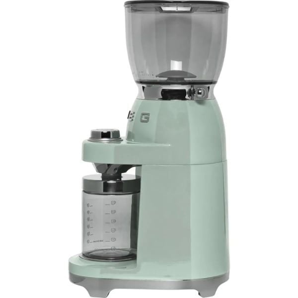 Máy xay cà phê Smeg CGF11PGEU màu xanh mint với 3 chế độ xay