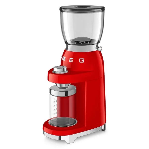Máy xay cà phê Smeg CGF11RDEU màu đỏ với 3 chế độ xay
