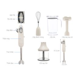  Máy xay cầm tay Smeg HBF02CREU màu kem / HBF22CREU 