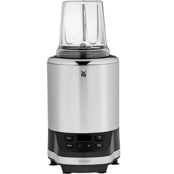 Máy xay đa năng WMF Kult Pro Multifunktionsmixer có 6 tốc độ quay và 3 chương trình có sẵn: smothies, đá bào và nghiền cà phê.