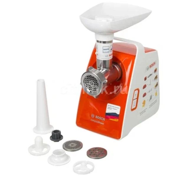 Máy xay thịt Bosch MFW3630I có nhồi xúc xích màu cam