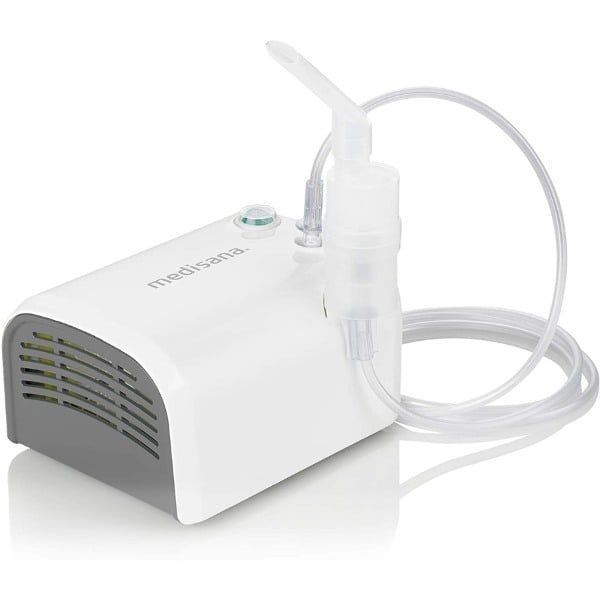 Máy xông mũi họng Medisana IN520 hiệu quả trong điều trị các bệnh viêm hô hấp với hạt thuốc có tỷ lệ mịn cao.