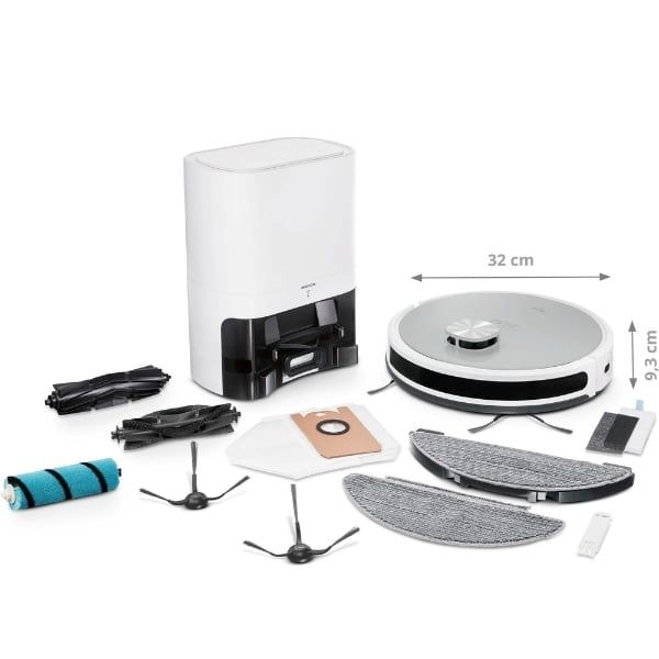 Robot hút bụi lau nhà Medion X21 SW MD 11500 Tự đổ rác