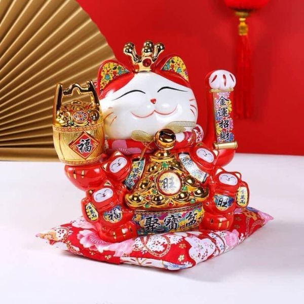 Mèo thần tài Kim vận chiêu tài Size 32cm