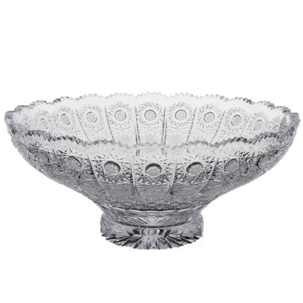 Set Lọ hoa pha lê mài Bohemia 30.5cm và chân bồng 30.5cm