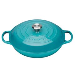  Nồi chảo gang Le Creuset Signature 30cm xanh caribe 3074 