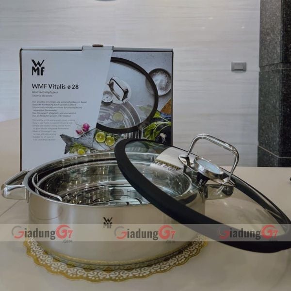 Nồi chảo hấp WMF Vitalis E 28cm dung tích 5 lít có kèm nhiệt kế