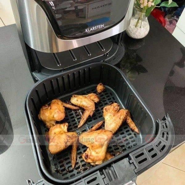 Nồi chiên không dầu Klarstein Aero Vital 5,4L chiên nướng đồ ăn 1 cách nhanh chóng và không cần dầu.