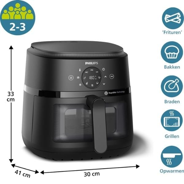 Nồi chiên không dầu Philips NA230/00 6,2L Airfryer Series 2000