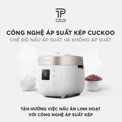  Nồi cơm điện áp suất kép Cuckoo CRP ST1010FW 1.8L màu trắng 