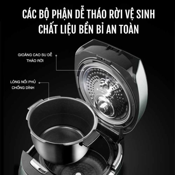 Nồi cơm điện cao tần Cuckoo JHP0610FG 1.08L màu ánh xanh